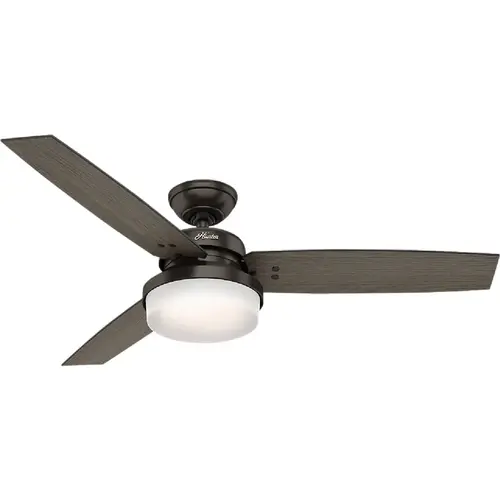 Hunter 59210 Sentinel 52 In. Premier Bronze Ceiling Fan with Light Kit and Handheld Remote Control