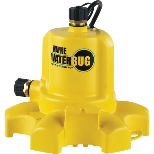 Wayne WWB WaterBUG 1/6 HP Submersible Utility Pump with Multi-Flo Technology