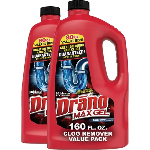 DRANO 70462 80 Oz. Max Gel Clog Remover - pack of 2