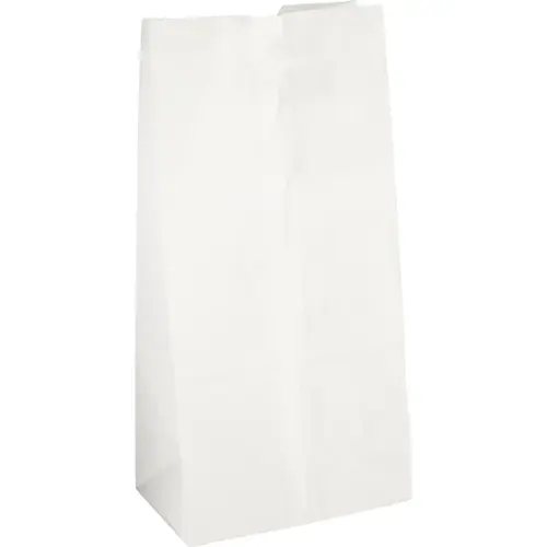 Duro 51028 8 Lb. White Paper Shopping Bag - pack of 500