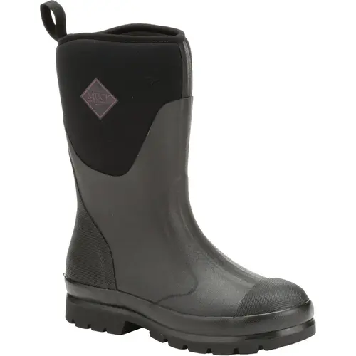MUCK BOOT COMPANY WCHM-000-BLK-100 Chore Mid Women's Black Rubber Pull-On Boot, Size 10 Pair