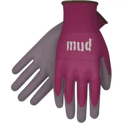 mud 028R/M Smart Women's Medium Polyester Raspberry Garden Glove Pair