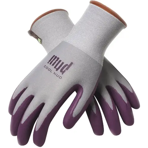 mud 022ML/L Cool Women's Large Nylon Lilac Garden Glove Pair