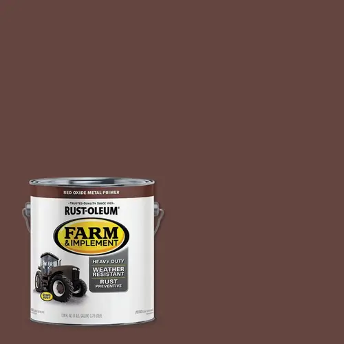 1 Gallon Red Oxide Metal Primer Gloss Farm & Implement Enamel