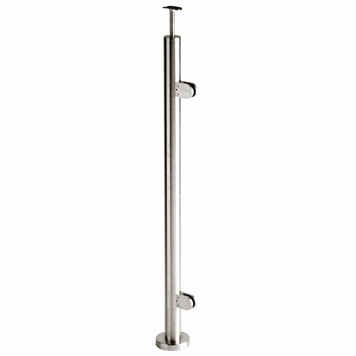 316 Brushed Stainless Steel End Post Kit, Balustrade Post 316, 42.4mm Diameter
