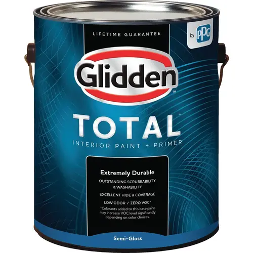 Glidden GLTIN30MB/01 Total Interior Paint + Primer Semi-Gloss Midtone Base 1 Gallon