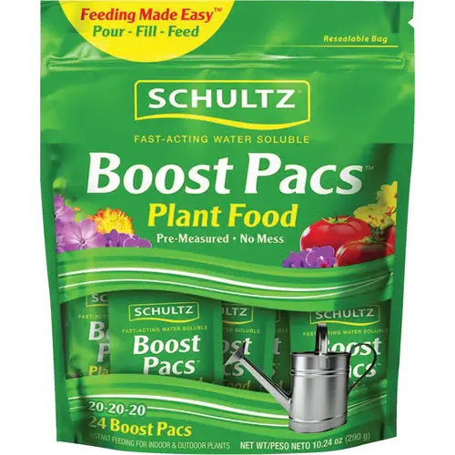 Schultz SPF48900 Boost Pacs 10.24 Oz. 20-20-20 Dry Plant Food - pack of 24