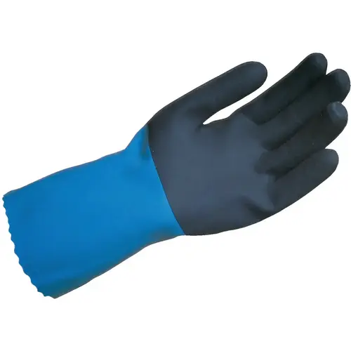 Spontex 33004 Bench-Mark XL Neoprene Latex Rubber Glove Blue Pair