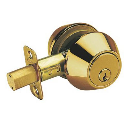 Home Series HD Single Cylinder Deadbolt With Round Rosette Keyed Entry PVD