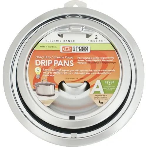 Range Kleen 12782XCD5 Electric (1) 6" & (1) 8" Style A Round Chrome Drip Pan