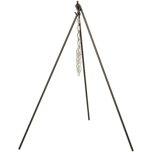 43.5" Camp Tripod / Stand with Chain for Cast Iron Pot Black