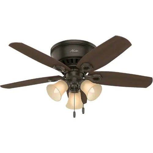 Builder Low Profile 42 In. New Bronze Ceiling Fan with Light Kit