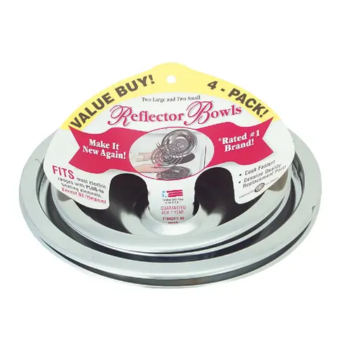 Range Kleen 10124X Electric (2) 6" & (2) 8" Style A Round Chrome Drip Pan