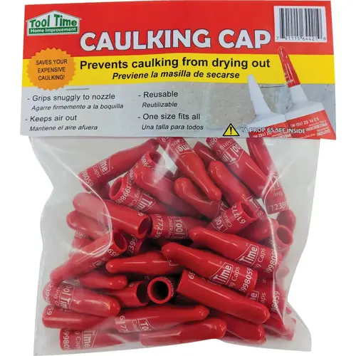 Tool Time CLK50 Vinyl Caulking Cap (50-Count) Red