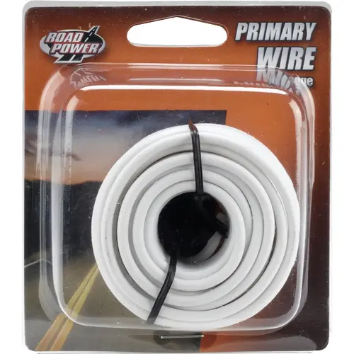 Road Power 55669033 17 Ft. 14 Ga. PVC-Coated Primary Wire, White