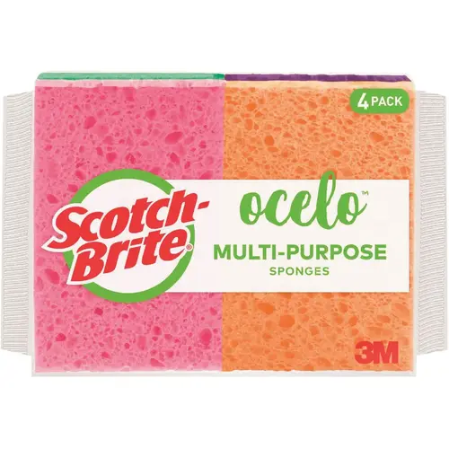 Ocelo Handy Sponge, Assorted Colors - pack of 4
