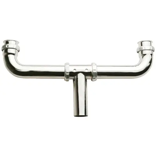 1-1/2 In. x 16 In. Chrome Plated Center 22 Gauge Outlet Continuous Waste