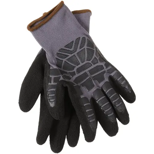 Boss B32051-XL Grip Protect Men's XL Coated Glove with Micro Armor Black & Gray