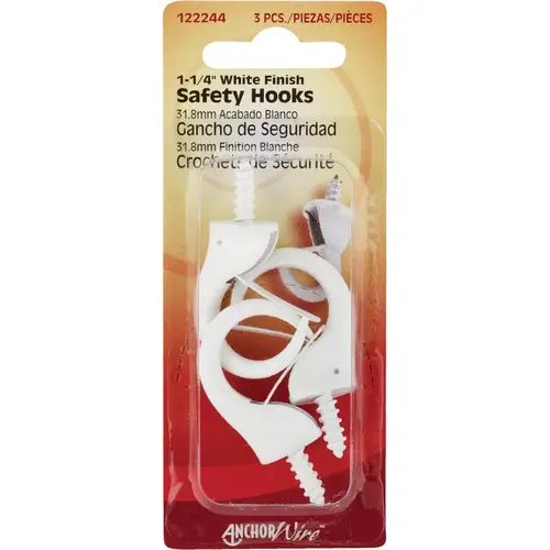 Hillman 122244 Anchor Wire 1-1/4 In. White Safety Hook