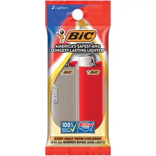 BIC LCPMW220 Pocket Lighter Clip Strip, - pack of 2