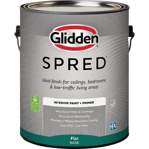 Glidden GLSIN40B3/01 Spred Interior Paint + Primer Flat Ultra Deep Base Gallon