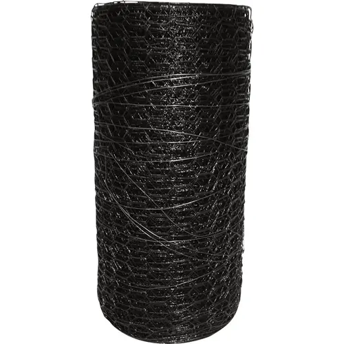 Acorn PNVC136150 1 In. x 36 In. H. x 150 Ft. L. Hexagonal Vinyl-Coated Wire Poultry Netting Black