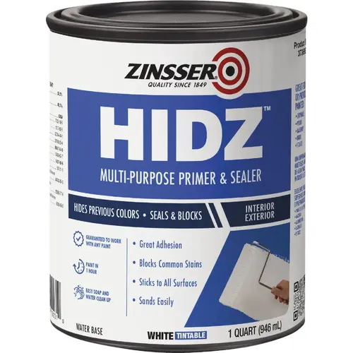 HIDZ Multi-Purpose Primer and Sealer, White, 1 Qt.