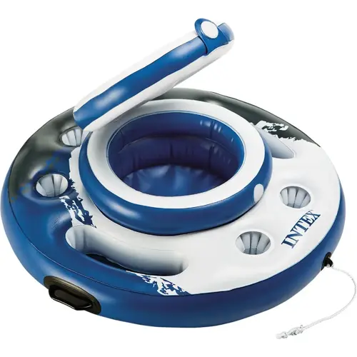Intex 56822EP Mega Chill 35 In. Dia. Inflatable Pool Cooler Blue & White