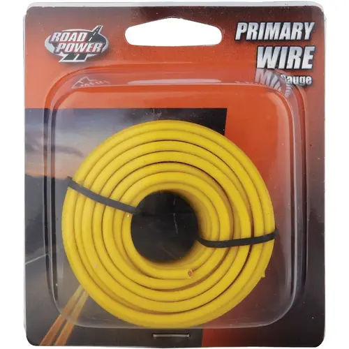 Road Power 55668333 24 Ft. 16 Ga. PVC-Coated Primary Wire, Yellow
