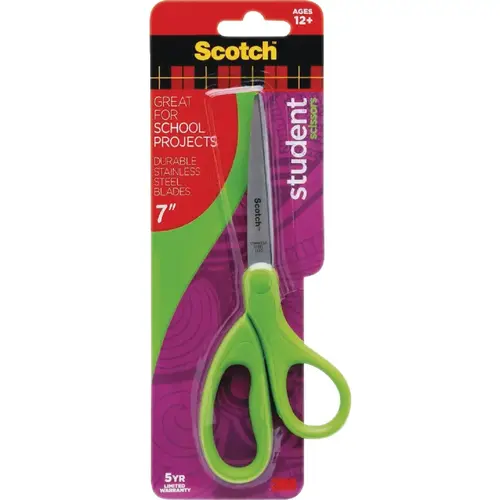 Precision Student Scissor, 7 in, Stainless Steel