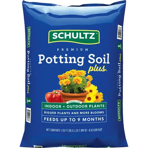 Schultz 50150528 Premium 1 Cu. Ft. All Purpose Indoor & Outdoor Potting Soil Plus
