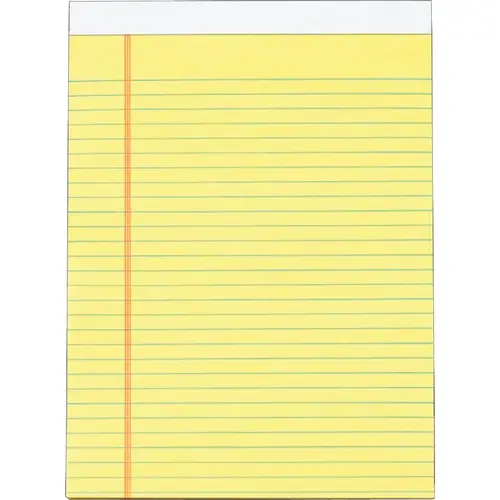 Staples 163840 8-1/2 In. W. x 11 In. H. 50-Sheet Yellow Top Bound Legal Pad - pack of 12