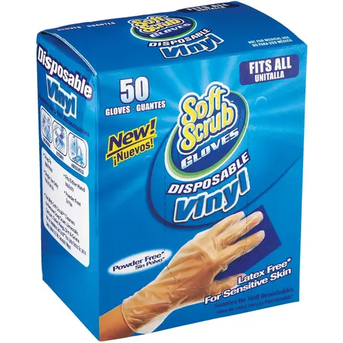 SOFT SCRUB 11250-16 1 Size Fits All Vinyl Disposable Glove Clear - pack of 50