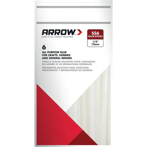 4 In. Standard Clear Slow Set Hot Melt Glue - pack of 6