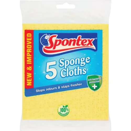 Spontex 2159134 Sponge Cloth (5-Count)