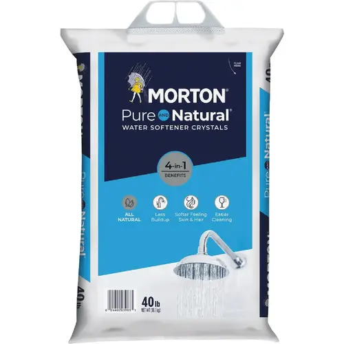 Morton F149830000G Pure & Natural 40 Lb. Water Softener Salt Crystals