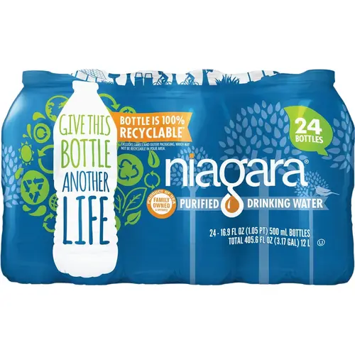 NIAGARA NIA24PK 0.5 Liter Bottled Purified Water - pack of 24