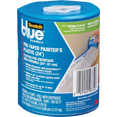 SCOTCHBLUE PTD2093EL-24 3M Tape + Plastic with Dispenser Clear