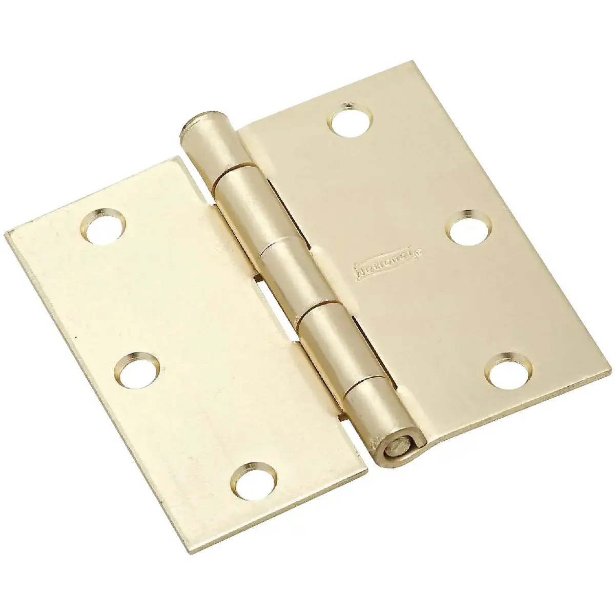 National Hardware N830332 3-1/2 In. Square Satin Brass Door