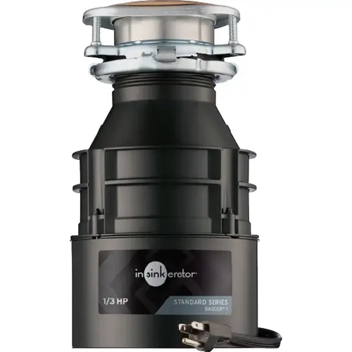 1/3 HP Badger 1 Garbage Disposer with Power Cord, 1 Year Warranty