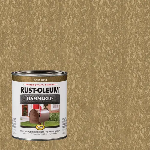 Stops Rust Hammered Paint, Gold Rush, 1 Qt.