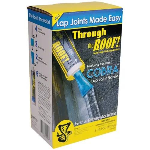 COBRA 14026 Lap Joint Nozzle System with Through The Roof! Sealant Clear