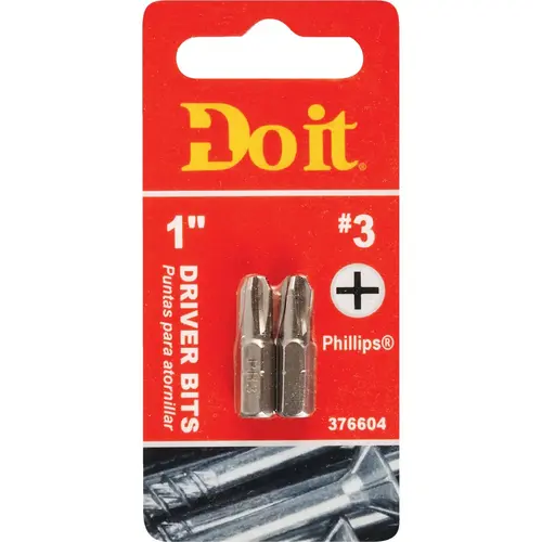 Do it 304732DB #3 Phillips 1 In. Insert Screwdriver Bit - pack of 2