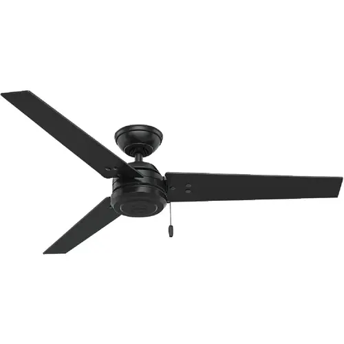 Hunter 59264 Cassius 52 In. Matte Black Damp Rated Ceiling Fan