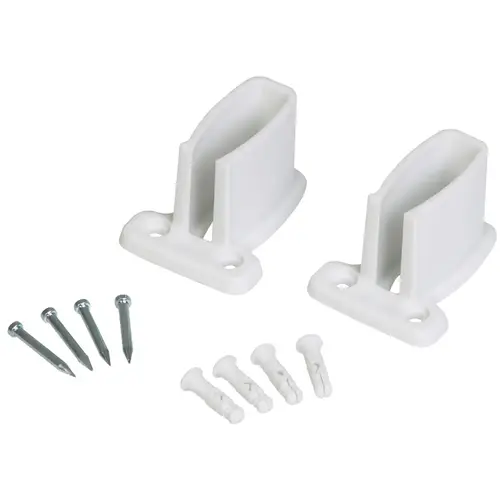 TotalSlide White Wire Shelf End Bracket (4-Count)