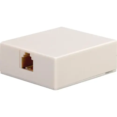 RCA TP265WHR White Surface Mount Telephone Jack