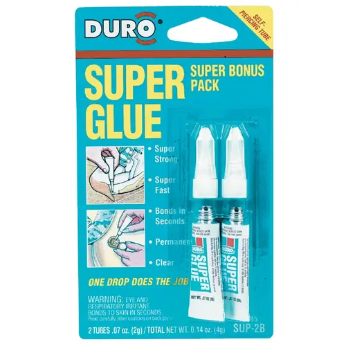 Duro 1347649 0.07 Oz. Liquid Super Glue - pack of 2