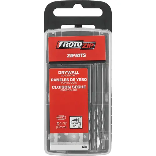 Rotozip GP8 1/8 In. Guidepoint Drywall Bit - pack of 8