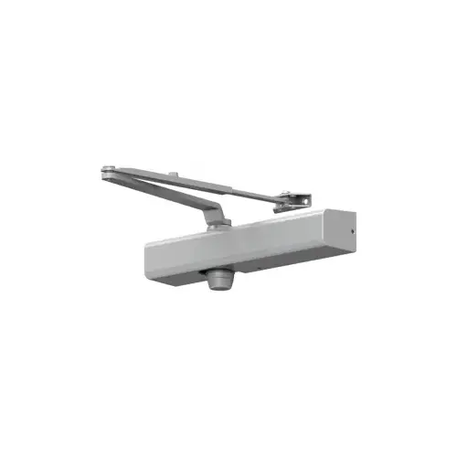 Medium Duty Surface Door Closer, Spring-N-Stop Arm, Adjustable Sizes 1-6, Grade 1, 689/SP28 Painted Aluminum