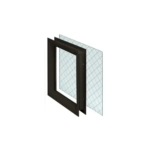 Lite Kit with Fire Protective Safety Wired Glass and Glazing Tape, Fire Rating: 90 Minute, Dark Bronze PDCT